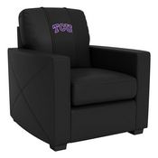 Stationary Club Chair with TCU Horned Frogs, AGS-XZ7759002CHCDBK-PSCOL13805