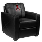 Stationary Club Chair with Red Ribbon Logo Panel, XZ7759002CHCDBK-PSFIR58031