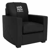 Silver Club Chair with Miami Heat White Hot 2024 Playoffs Logo, XZ7759002CHCDBK-PSNBA31046