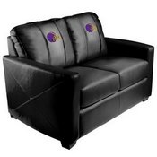 Stationary Loveseat with Football Helmet Gaming Logo, XZ7759003LSCDBK-PSRETR017