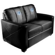 Stationary Loveseat with Peace Sign Blue Logo Panel, XZ7759003LSCDBK-PSSYM80231