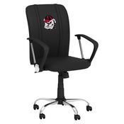 University of Georgia Pinstripe Bulldog Head Curve Task Chair, XZOCCURVE-PSCOL13191