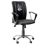 Kansas City Chiefs Super Bowl LVII Champions Logo Curve Task Chair, XZOCCURVE-PSNFL20073