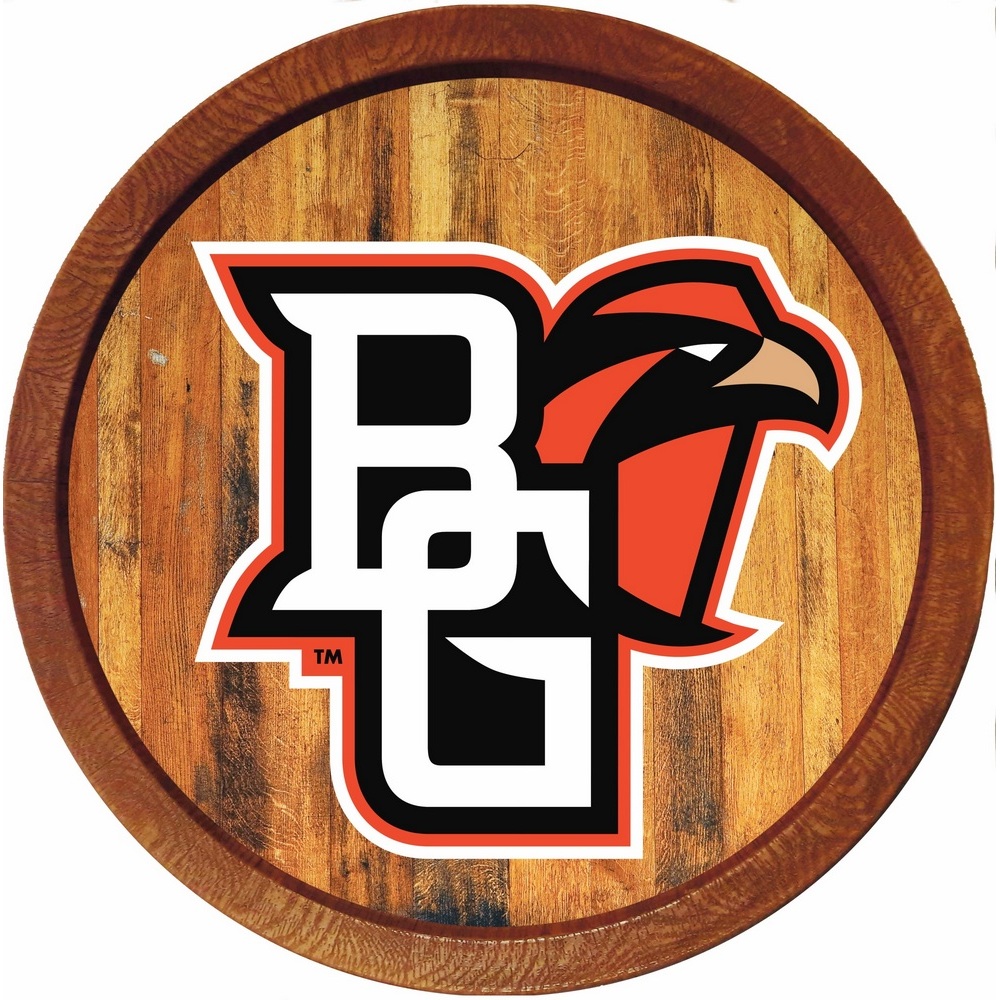 BGSU Bowling Green State Falcons 20" Barrel Team Logo Wall Sign