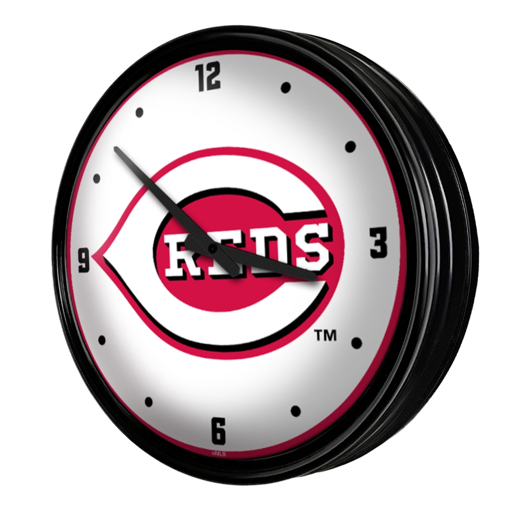 Cincinnati Reds: Retro Lighted Wall Clock, MBCINC-550-01
