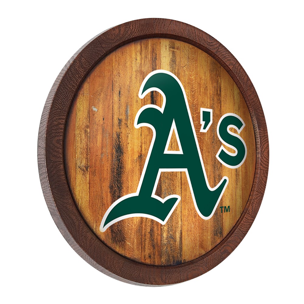 Oakland Athletics: Logo - Faux Barrel Top Sign