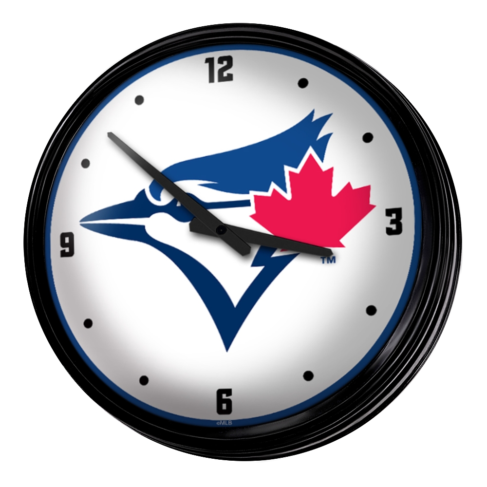 Toronto Blue Jays: Retro Lighted Wall Clock, MBTORO-550-01