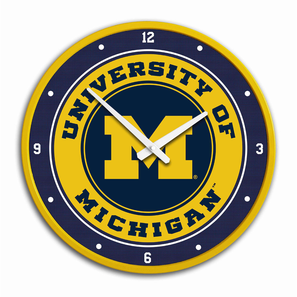 Michigan Wolverines Modern Disc Wall Clock