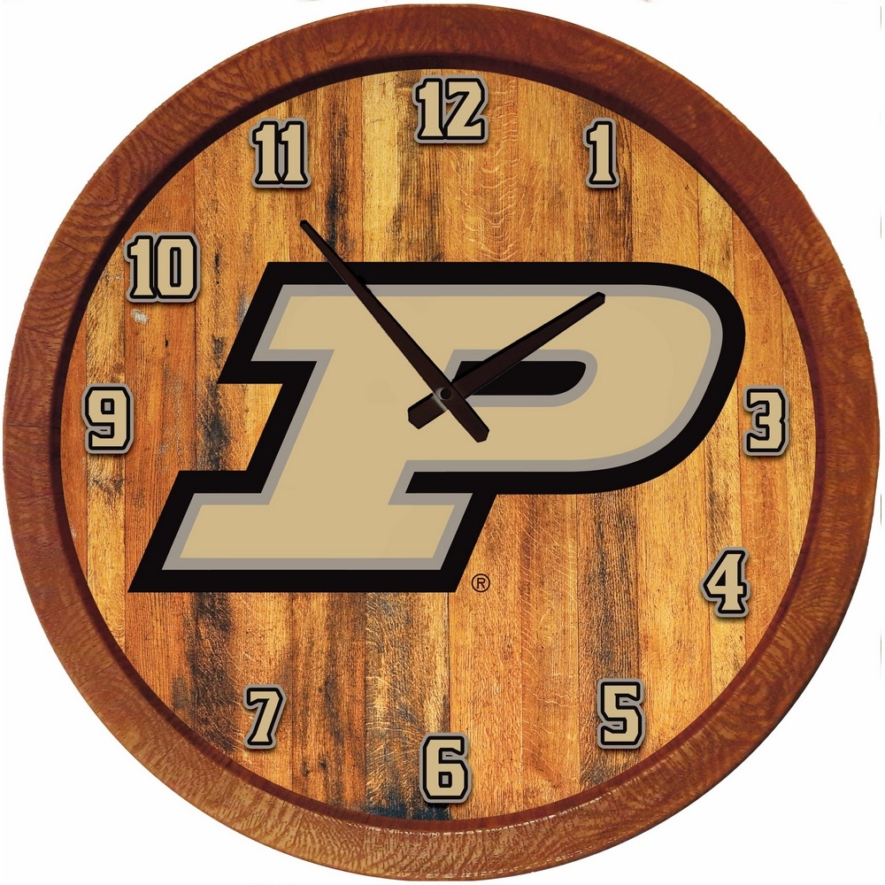 Purdue University Boilermakers 20" Barrel Team Logo Wall Clock