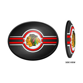 Chicago Blackhawks: Oval Slimline Illuminated Wall Sign, NHCHIC-140-01