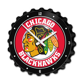 Chicago Blackhawks: Bottle Cap Wall Clock, NHCHIC-540-01