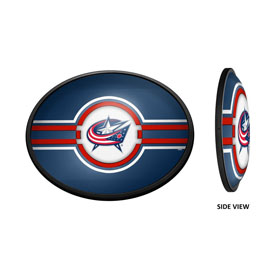 Columbus Blue Jackets: Oval Slimline Illuminated Wall Sign, NHCOLU-140-01