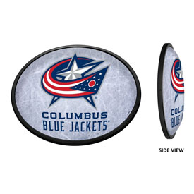 Columbus Blue Jackets: Ice Rink - Oval Slimline Illuminated Wall Sign, NHCOLU-140-02