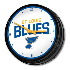 St. Louis Blues: Illuminated Retro Diner Wall Clock, NHSTLB-550-01