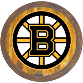 Boston Bruins: "Faux" Barrel Top Sign, NHBOST-240-01