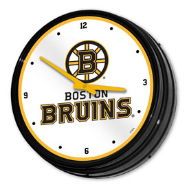 Boston Bruins: Illuminated Retro Diner Wall Clock, NHBOST-550-01