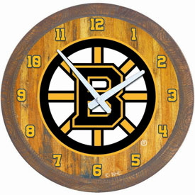 Boston Bruins: "Faux" Barrel Top Wall Clock, NHBOST-560-01