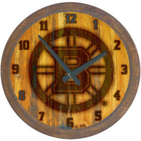 Boston Bruins: Branded "Faux" Barrel Top Wall Clock, NHBOST-560-02