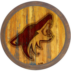 Arizona Coyotes: Branded "Faux" Barrel Top Sign, NHARIZ-240-02