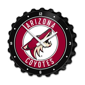 Arizona Coyotes: Bottle Cap Wall Clock, NHARIZ-540-01