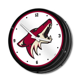 Arizona Coyotes: Illuminated Retro Diner Wall Clock, NHARIZ-550-01