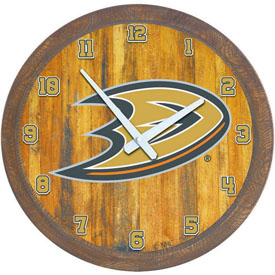 Anaheim Ducks: "Faux" Barrel Top Wall Clock, NHANAH-560-01