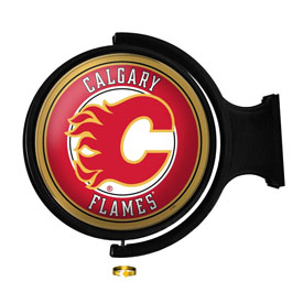Calgary Flames: Original Round Illuminated Rotating Wall Sign, NHCALG-115-01