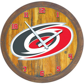 Carolina Hurricanes: "Faux" Barrel Top Wall Clock, NHCARH-560-01