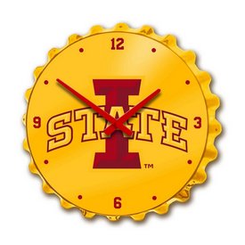 ISU Iowa State Cyclones Team Spirit Bottle Cap Wall Clock-Primary Logo, NCIOST-540-01