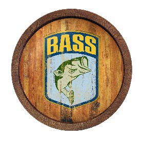 Bassmaster: Weathered "Faux" Barrel Top Sign, LIBASS-240-03