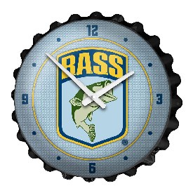 Bassmaster: Bottle Cap Wall Clock, FNB-LIBASS-540-01A