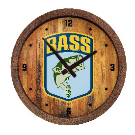 Bassmaster: "Faux" Barrel Top Wall Clock, LIBASS-560-01