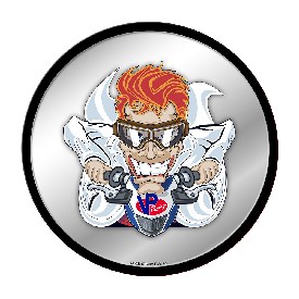 VP Racing Fuels: Mad Scientist - Modern Disc Mirrored Wall Sign, LIVPRF-235-02