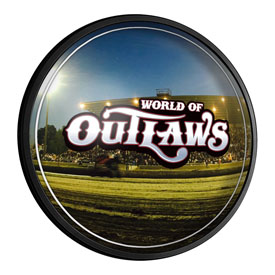 World of Outlaws: Under the Lights - Round Slimline Lighted Wall Sign, LIWOOR-130-02