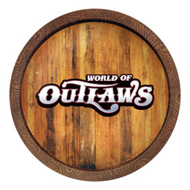 World of Outlaws: "Faux" Barrel Top Sign, LIWOOR-240-01