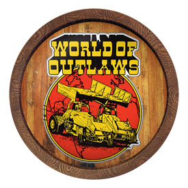 World of Outlaws: Throwback - "Faux" Barrel Top Sign, LIWOOR-240-07