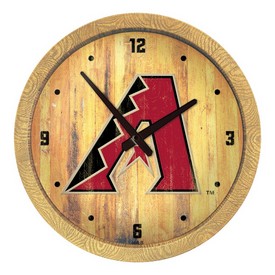 Arizona Diamondbacks: Weathered "Faux" Barrel Top Clock, FNB-MBARIZ-560-03 Arizona Diamondbacks: Weathered "Faux" Barrel Top Clock, FNB-MBARIZ-560-03