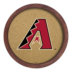 Arizona Diamondbacks: "Faux" Barrel Framed Cork Board, AGS-MBARIZ-632-01A Arizona Diamondbacks: "Faux" Barrel Framed Cork Board, AGS-MBARIZ-632-01A
