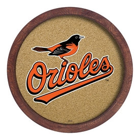 Baltimore Orioles: "Faux" Barrel Framed Cork Board, AGS-MBBALT-632-02A Baltimore Orioles: "Faux" Barrel Framed Cork Board, AGS-MBBALT-632-02A