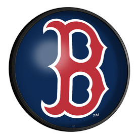Boston Red Sox: Wordmark - Round Slimline Lighted Wall Sign, MBBOST-130-05