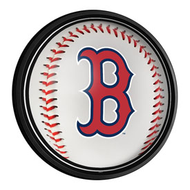 Boston Red Sox: Baseball - Round Slimline Lighted Wall Sign, MBBOST-130-31