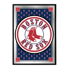 Boston Red Sox: Vertical Team Spirit - Framed Mirrored Wall Sign, MBBOST-275-02