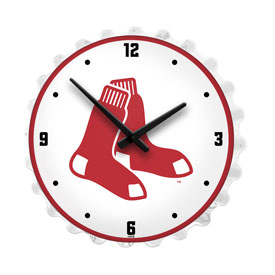 Boston Red Sox: Bottle Cap Lighted Wall Clock, MBBOST-545-01