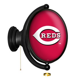 Cincinnati Reds: Original Oval Rotating Lighted Wall Sign, FNB-MBCINC-125-01A Cincinnati Reds: Original Oval Rotating Lighted Wall Sign, FNB-MBCINC-125-01A
