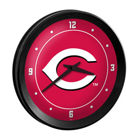 Cincinnati Reds: Logo - Ribbed Frame Wall Clock, MBCINC-530-02