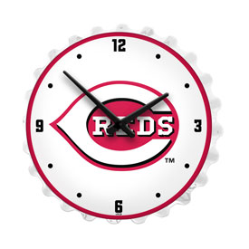 Cincinnati Reds: Logo - Bottle Cap Lighted Wall Clock, MBCINC-545-01