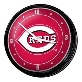 Cincinnati Reds: Wordmark - Retro Lighted Wall Clock, MBCINC-550-02