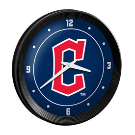 Cleveland Guardians: Logo - Ribbed Frame Wall Clock, MBCLVD-530-02