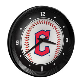 Cleveland Guardians: Baseball - Ribbed Frame Wall Clock, MBCLVD-530-31
