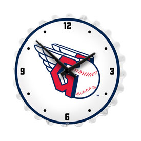Cleveland Guardians: Bottle Cap Lighted Wall Clock, MBCLVD-545-01